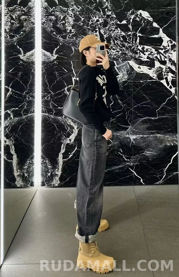 셀린느 셀린느 Riley 캔버스 레이스업 부츠 상세 이미지