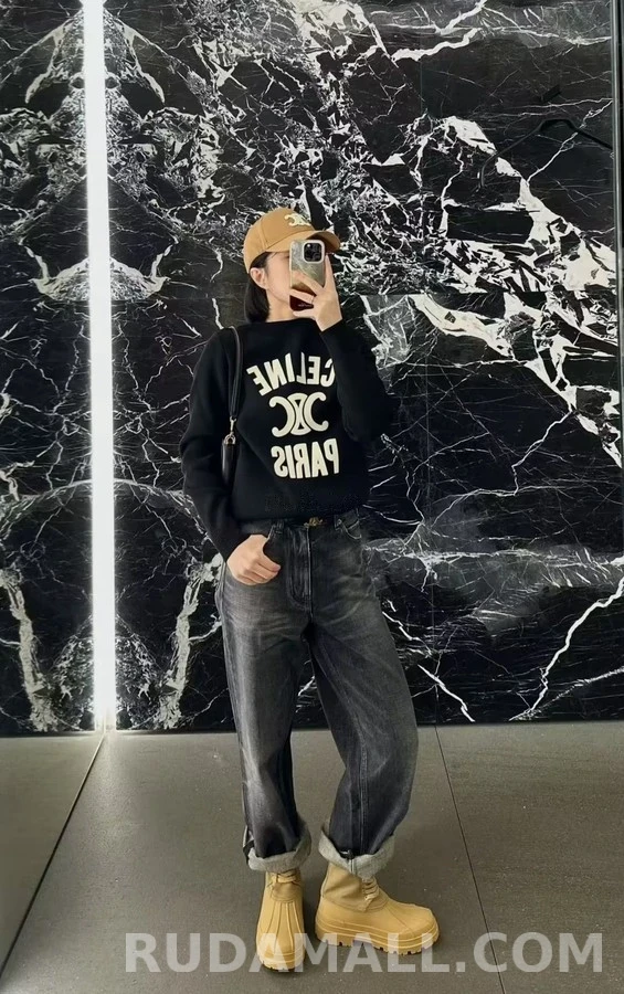 셀린느 셀린느 Riley 캔버스 레이스업 부츠 상세 이미지