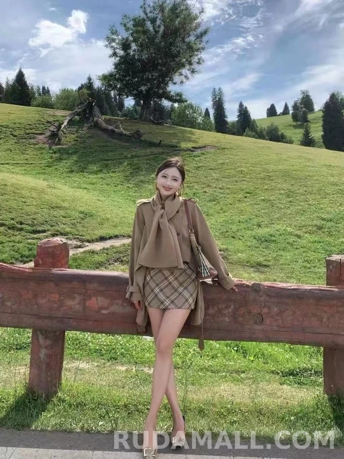 버버리 버버리 체크 A라인 미니 스커트 상세 이미지
