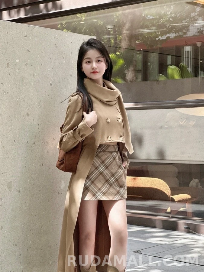 버버리 버버리 체크 A라인 미니 스커트 상세 이미지