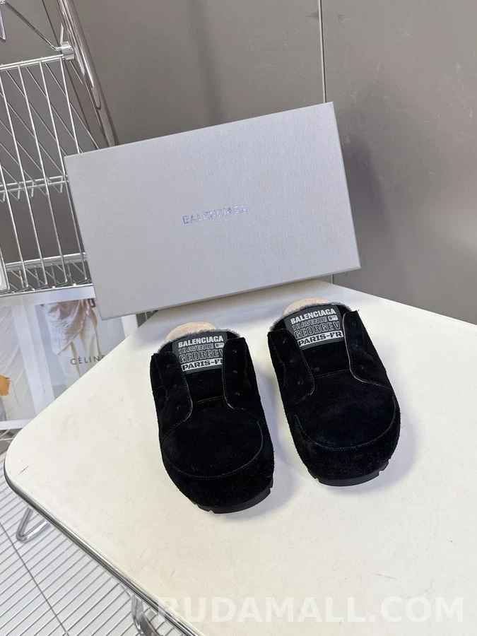 발렌시아가 발렌시아가 덤보 퍼 뮬 슬리퍼 상세 이미지