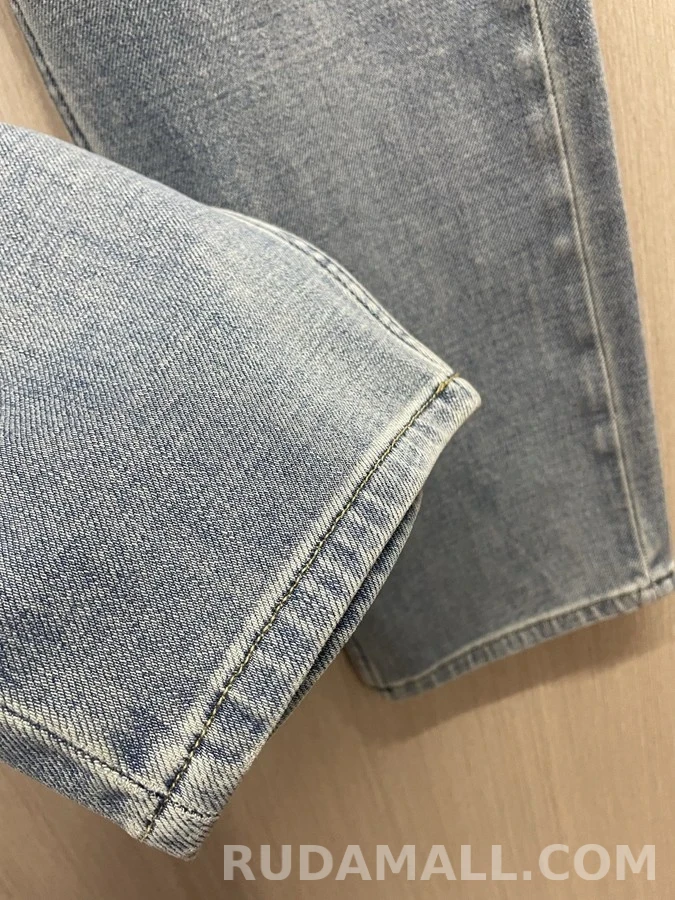 브루넬로 쿠치넬리 브루넬로 쿠치넬리 워싱 슬림 스트레이트 데님 팬츠 상세 이미지