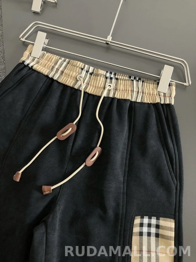 버버리 버버리 체크 배색 트레이닝 팬츠 상세 이미지