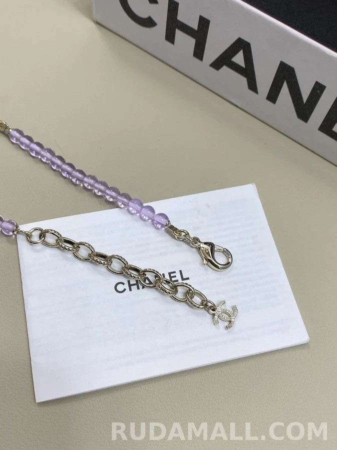 샤넬 샤넬 글래스 비드 로고 네크리스 상세 이미지