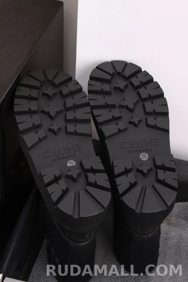 셀린느 셀린느 RILEY 캔버스 레이스업 부츠 상세 이미지