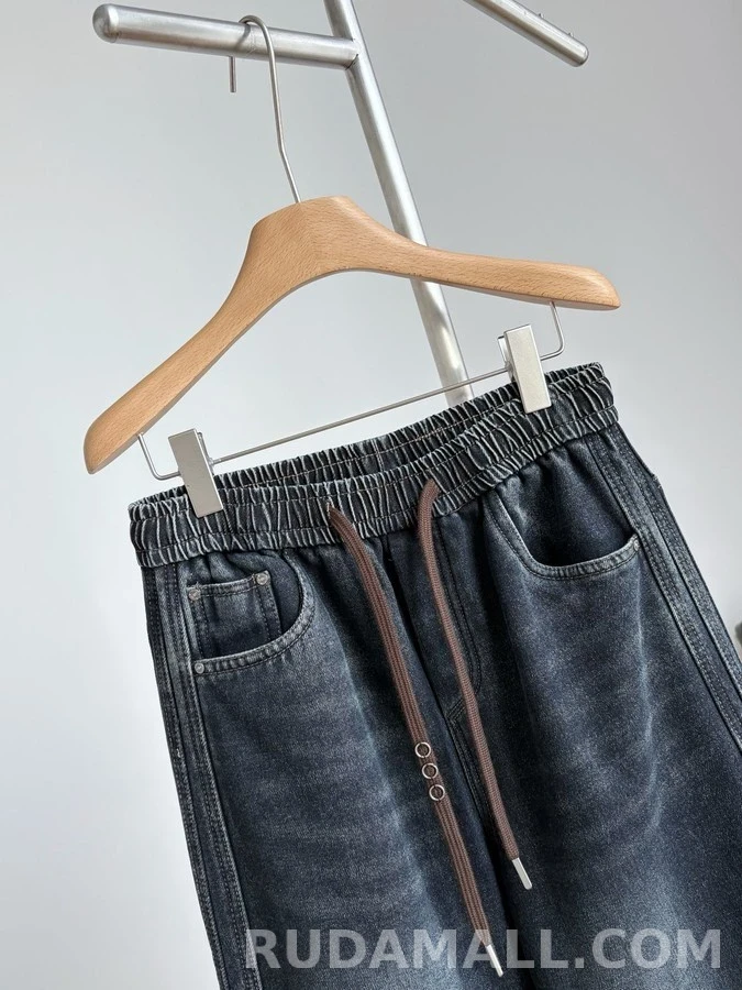 보테가베네타 보테가 베네타 깊은 워시 잉크 블루 가성 와이드 레그 데님 상세 이미지