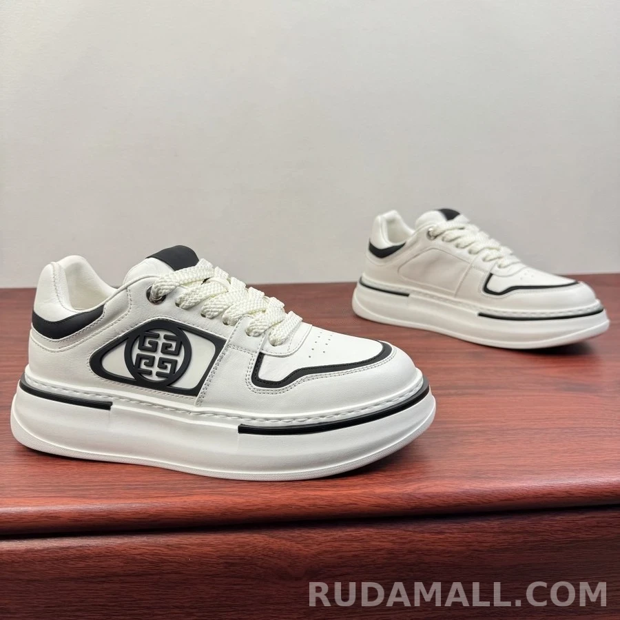 지방시 지방시 레더 두꺼운 굽 스니커즈 상세 이미지
