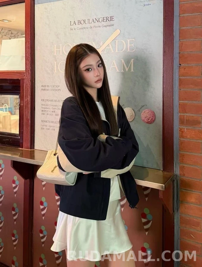생로랑 세인트로랑 배색 스트라이프 코튼 캔버스 자켓 상세 이미지