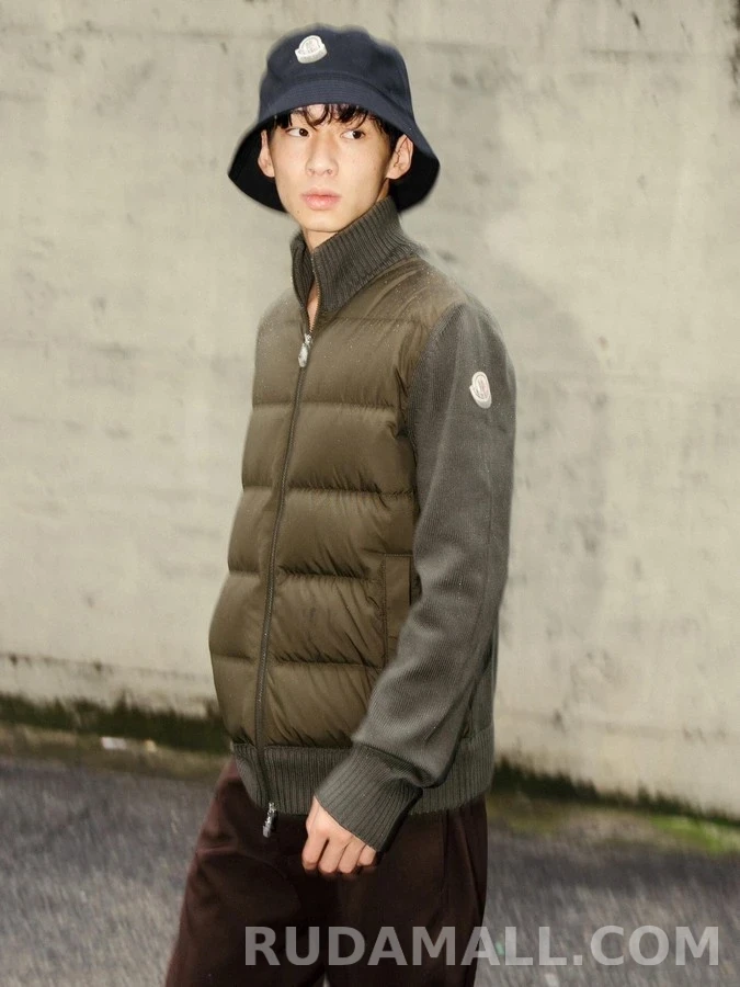 몽클레어 몽클레어 패딩 패널 니트 가디건 상세 이미지