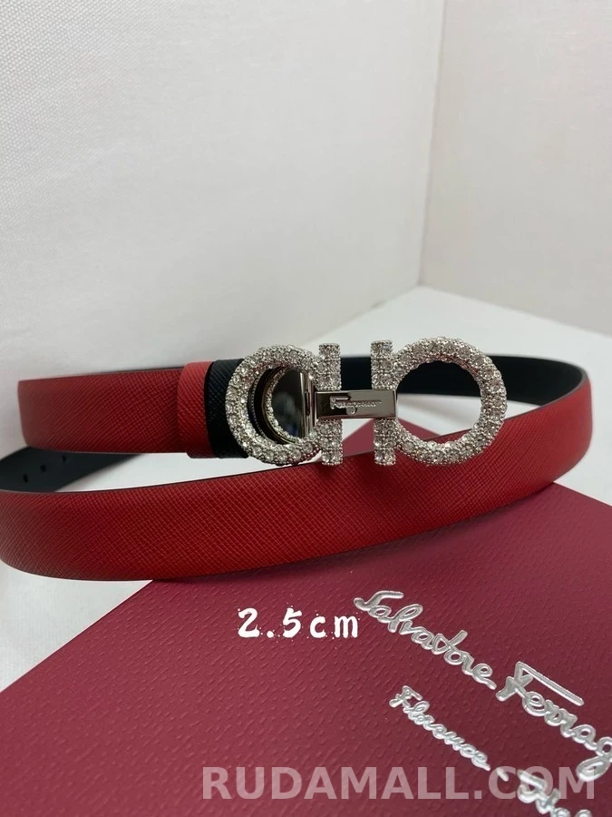 페라가모 페라가모 간치니 크리스탈 버클 벨트 상세 이미지