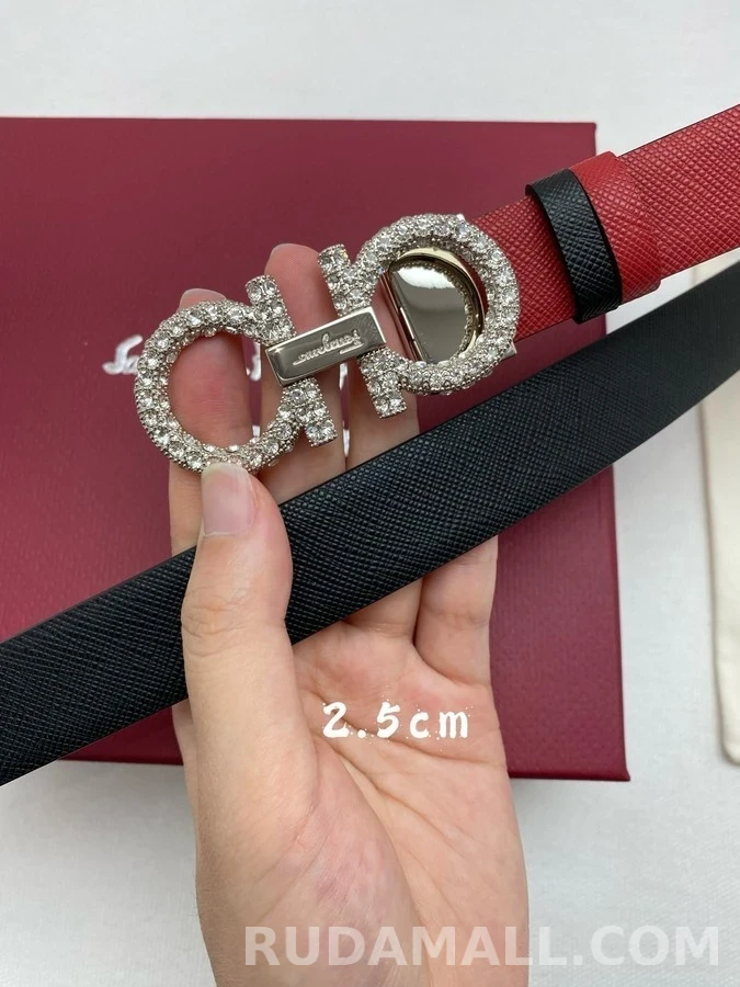 페라가모 페라가모 간치니 크리스탈 버클 벨트 상세 이미지