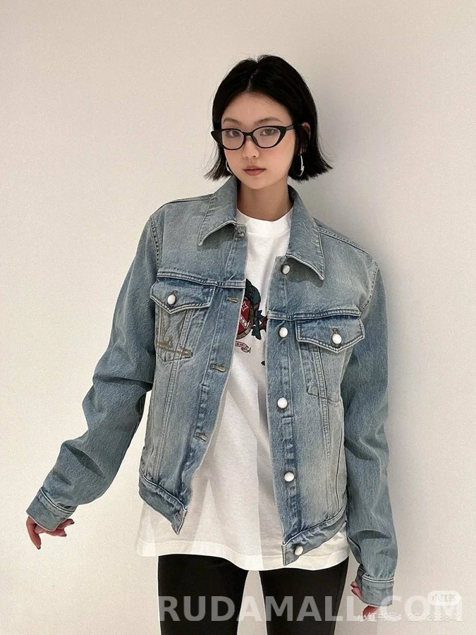 루이비통 루이비통 로고 자수 데님 자켓 상세 이미지