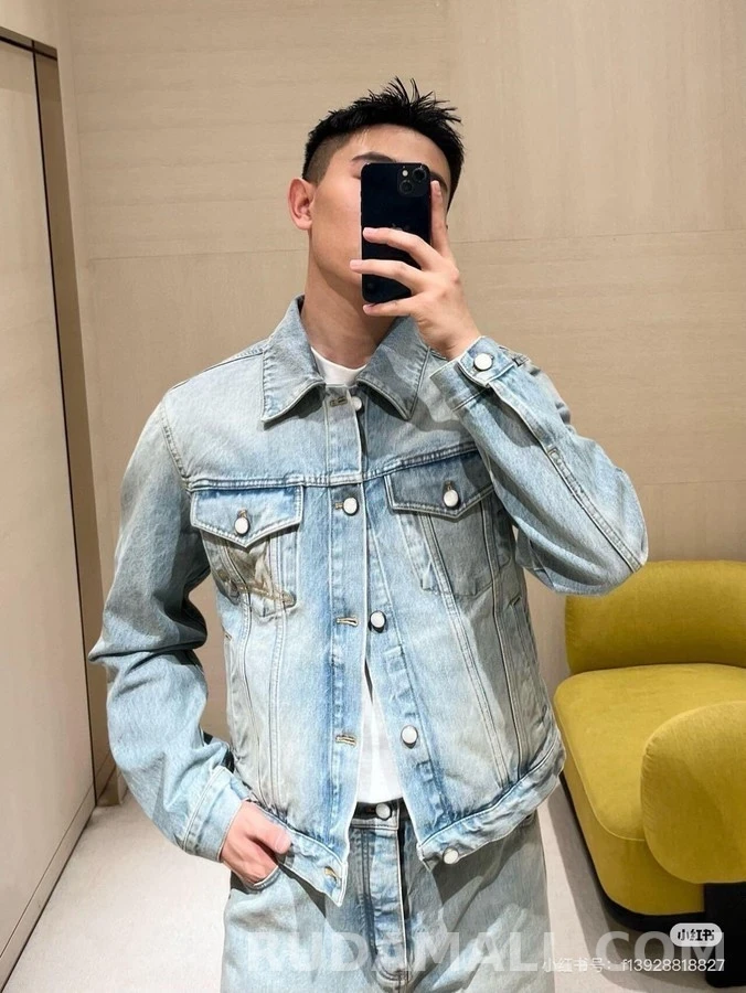 루이비통 루이비통 로고 자수 데님 자켓 상세 이미지