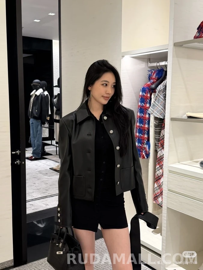 샤넬 샤넬 리본 벨트 가죽 자켓 상세 이미지