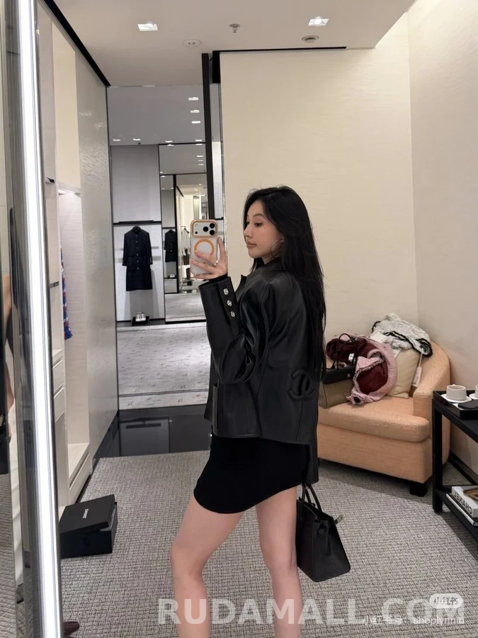 샤넬 샤넬 리본 벨트 가죽 자켓 상세 이미지