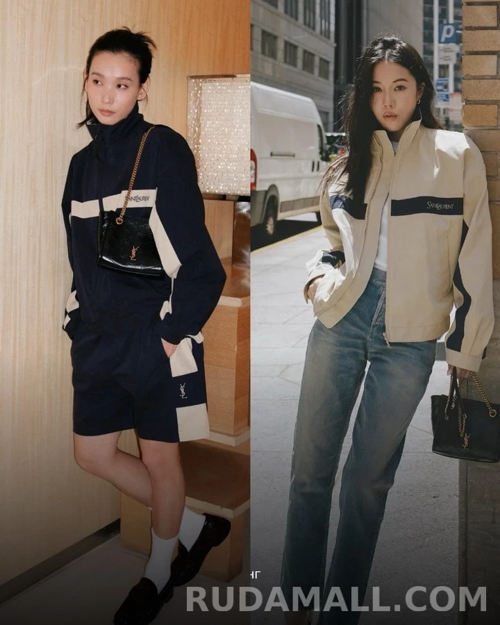 생로랑 세인트로랑 스트라이프 코튼 자켓 상세 이미지