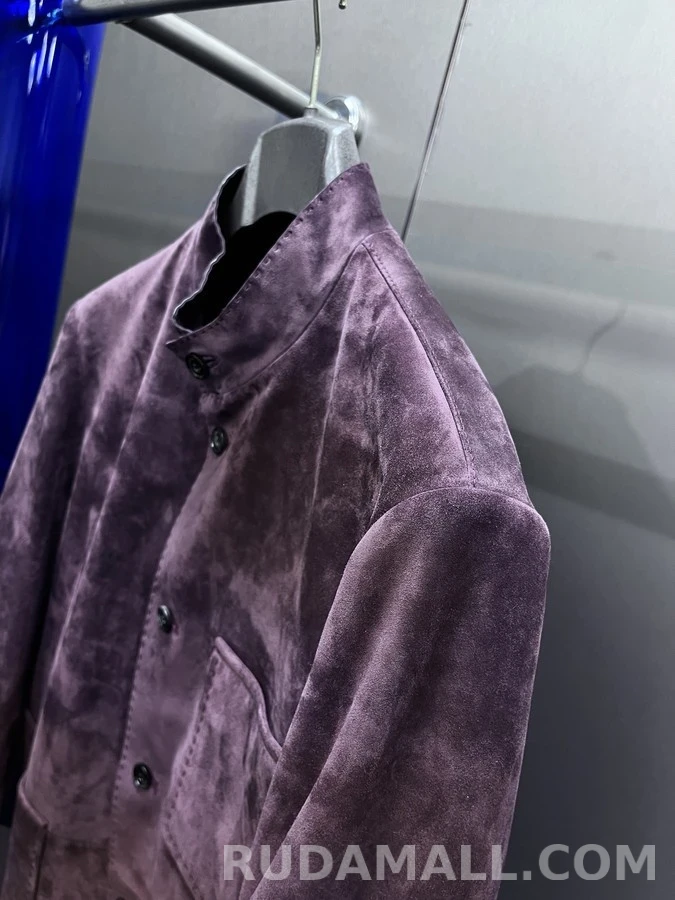 벨루티 벨루티 스웨이드 만다린 칼라 자켓 상세 이미지