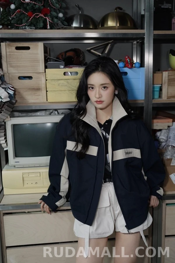 생로랑 세인트로랑 로고 자수 배색 자켓 상세 이미지