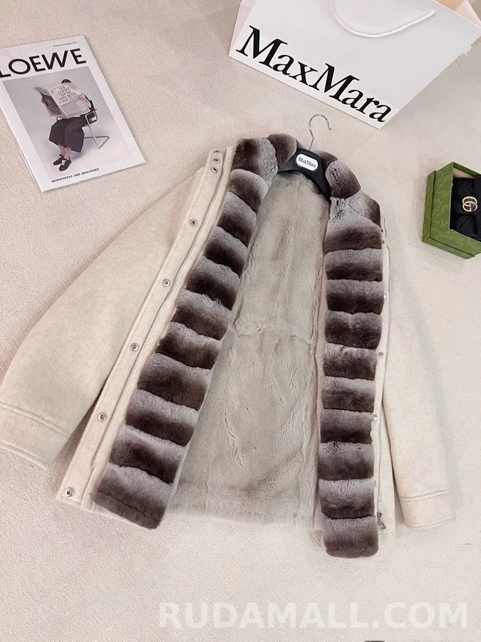로로피아나 로로피아나 퍼 칼라 울 코트 상세 이미지