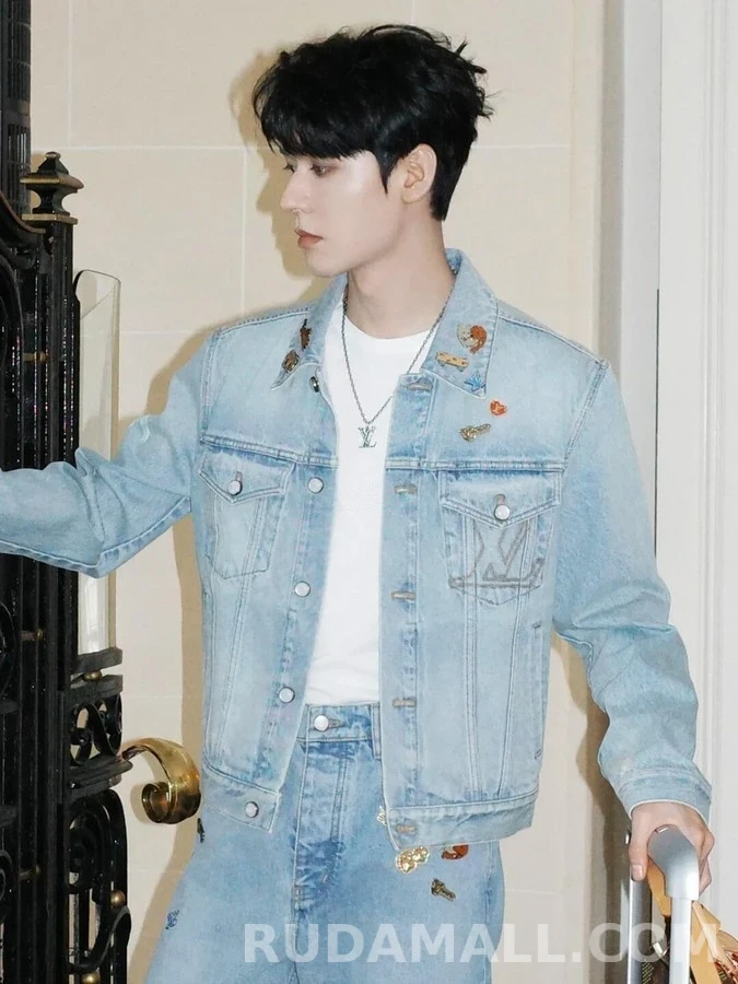 루이비통 루이비통 자수 데님 자켓 상세 이미지