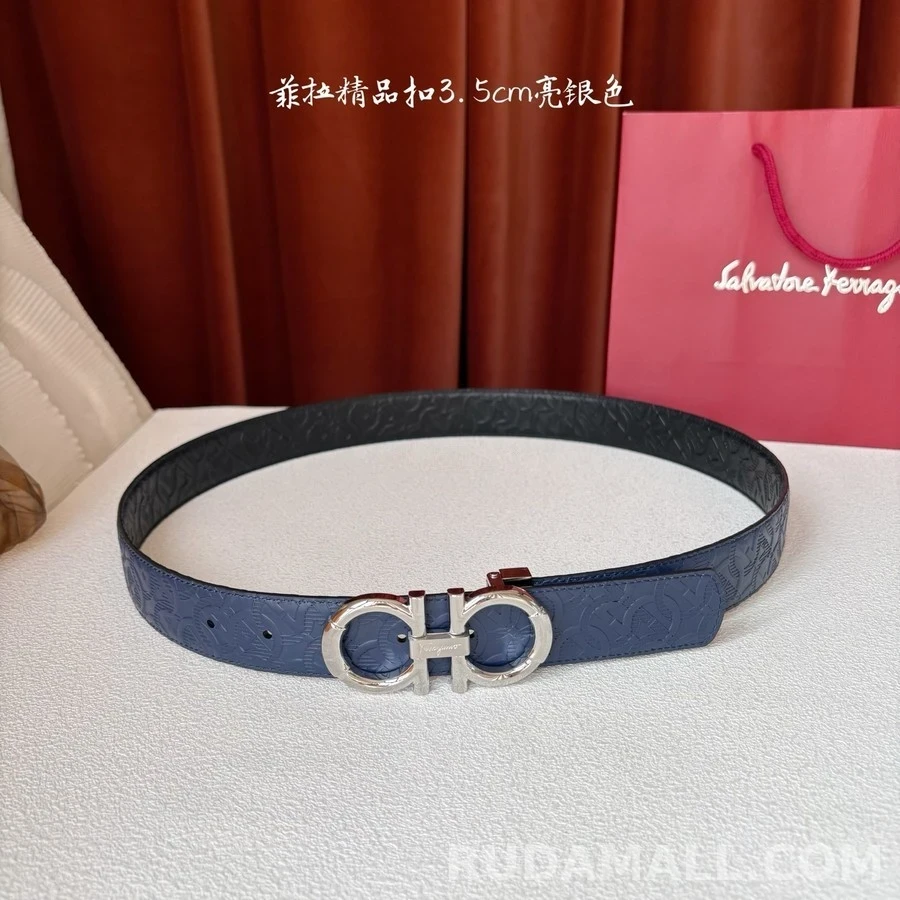 페라가모 페라가모 간치니 엠보싱 벨트 상세 이미지
