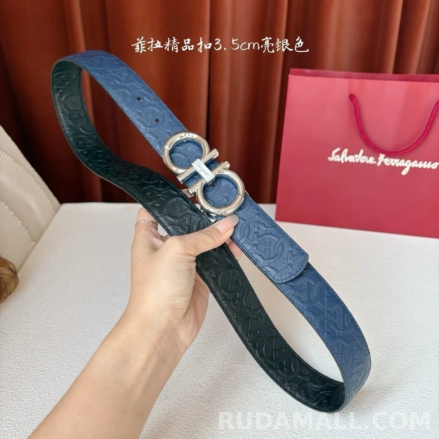 페라가모 페라가모 간치니 엠보싱 벨트 상세 이미지
