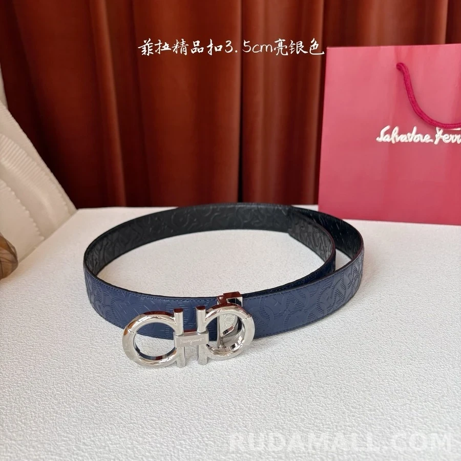 페라가모 페라가모 간치니 엠보싱 벨트 상세 이미지