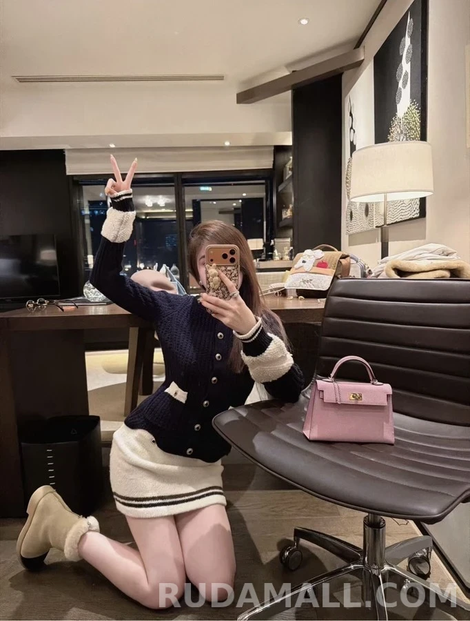 샤넬 샤넬 투톤 스웨이드 양모 설원 부츠 상세 이미지