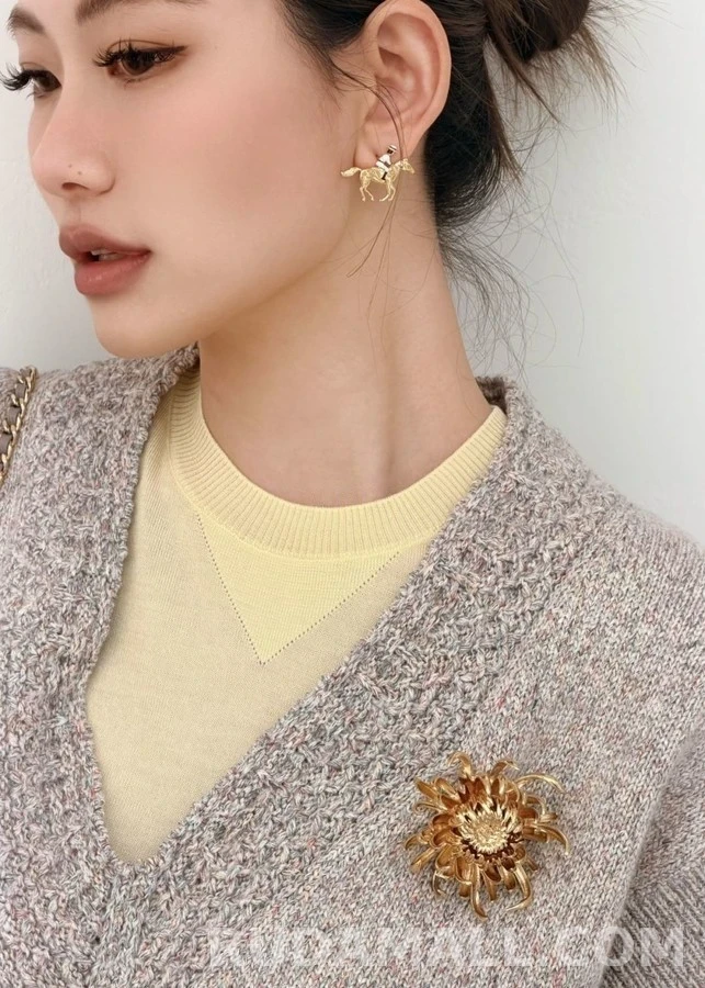 샤넬 샤넬 말 기사 더블 C 귀걸이 상세 이미지