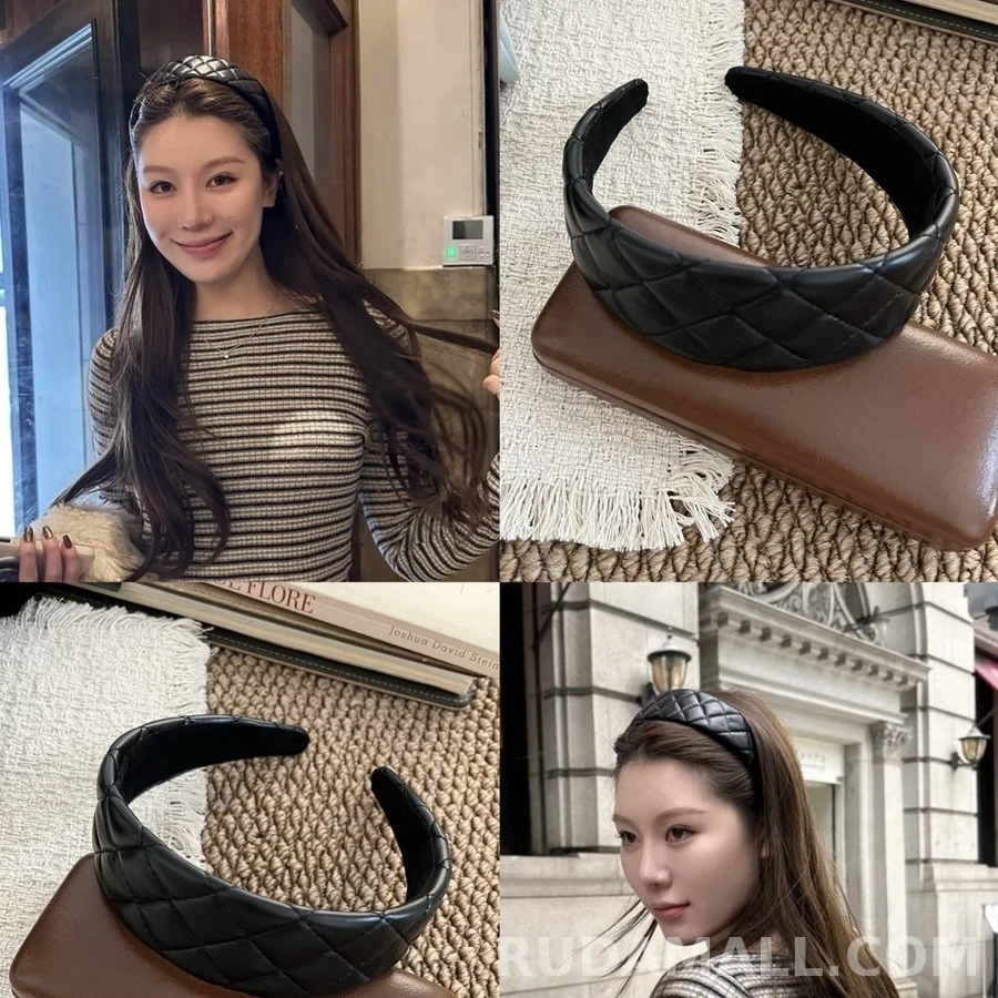 샤넬 샤넬 퀼팅 레더 헤어밴드 상세 이미지