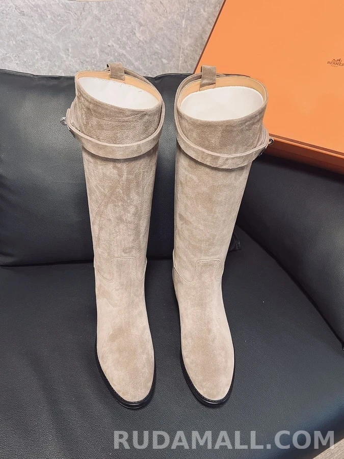 에르메스 에르메스 켈리 버클 스웨이드 롱 부츠 상세 이미지