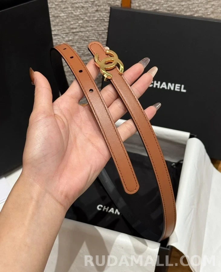 샤넬 샤넬 로고 슬림 벨트 상세 이미지