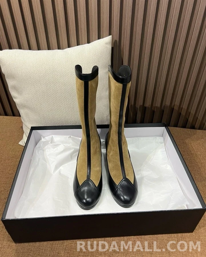 샤넬 샤넬 하이 부츠 스웨이드 카프스킨 상세 이미지