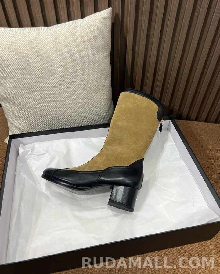 샤넬 샤넬 하이 부츠 스웨이드 카프스킨 상세 이미지
