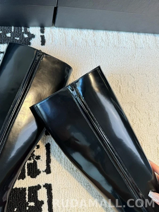 생로랑 생로랑 포인티드 토 앵클 롱부츠 상세 이미지