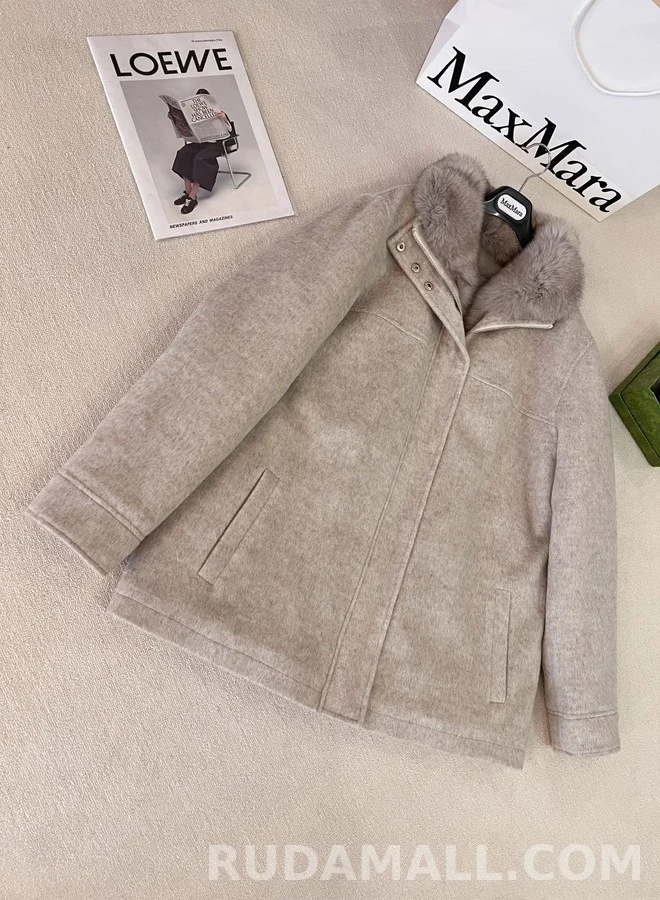 로로피아나 로로피아나 퍼 칼라 울 코트 상세 이미지