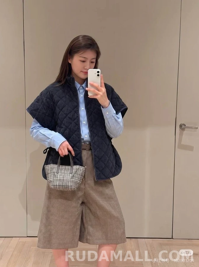 브루넬로 쿠치넬리 브루넬로 쿠치넬리 퀼팅 코듀로이 드로스트링 케이프 자켓 상세 이미지