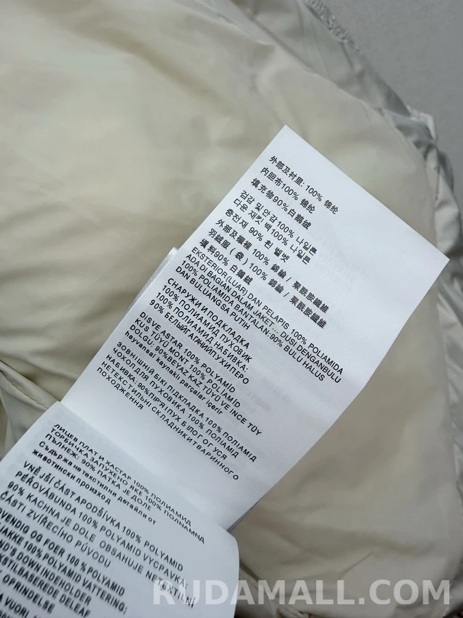 미우미우 미우미우 퍼 카라 레터링 패딩 자켓 상세 이미지