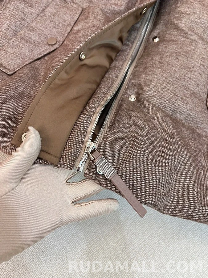 브루넬로 쿠치넬리 브루넬로 쿠치넬리 울 블렌드 후드 다운 자켓 상세 이미지