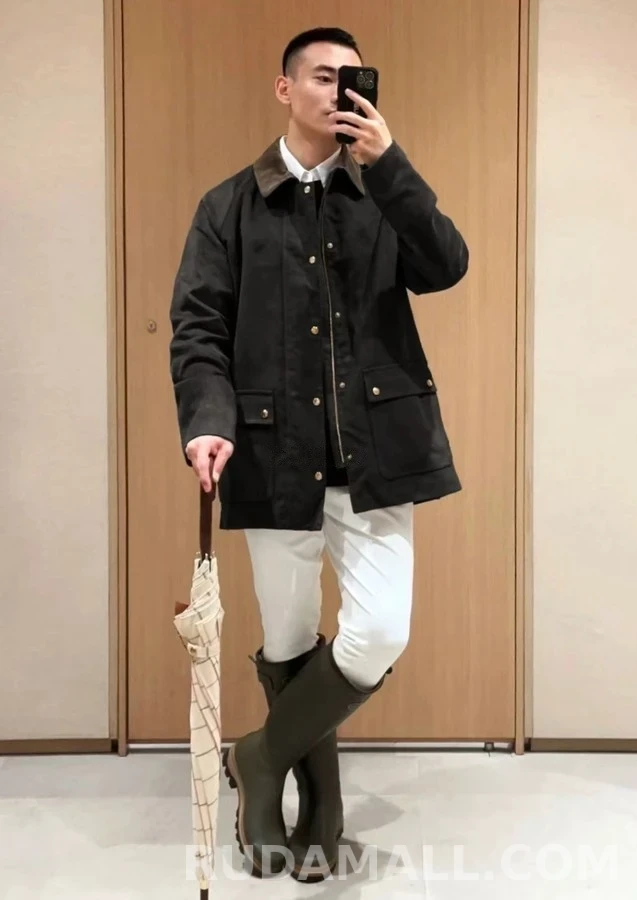 로로피아나 로로피아나 코듀로이 칼라 스웨이드 자켓 상세 이미지
