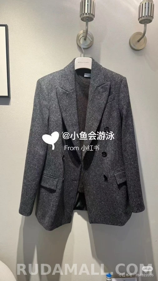 브루넬로 쿠치넬리 브루넬로 쿠치넬리 울 더블 버튼 자켓 상세 이미지