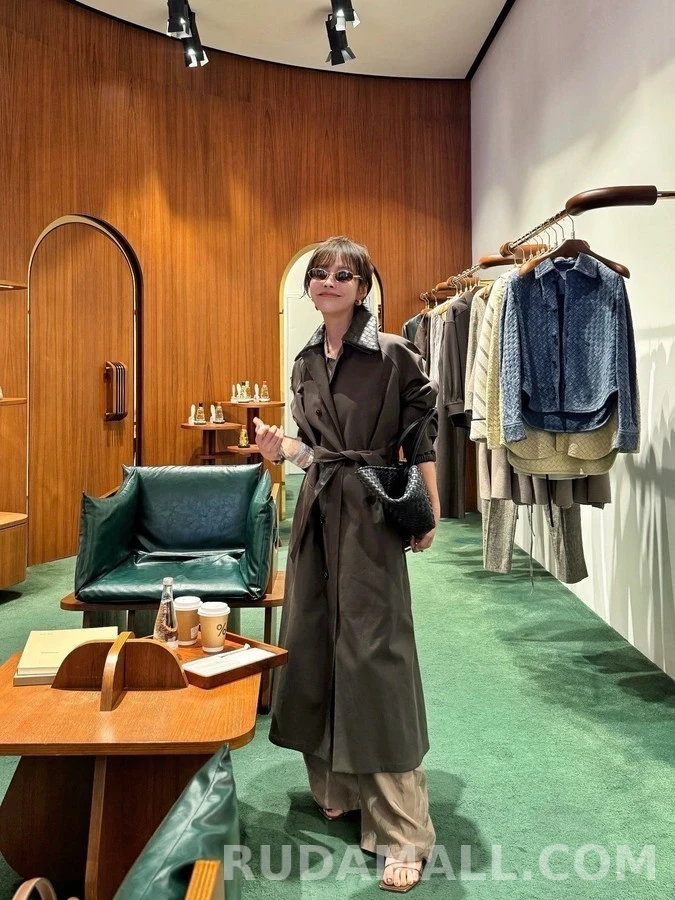 보테가베네타 보테가 베네타 위빙 레더 칼라 코트 상세 이미지