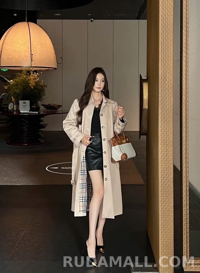 버버리 버버리 체크 안감 싱글 트렌치 코트 상세 이미지