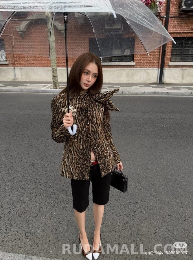 샤넬 샤넬 레오파드 자카드 재킷 상세 이미지