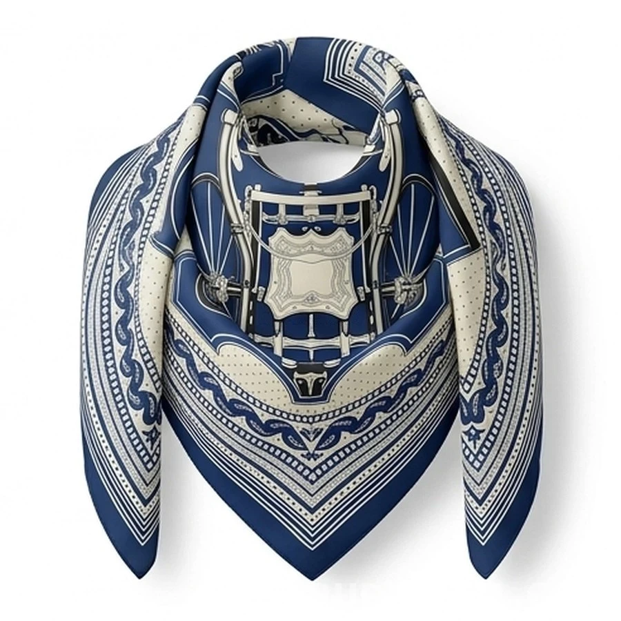 에르메스 에르메스 Les Roues de Phaeton Bandana 숄 140 상세 이미지