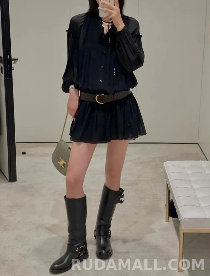 셀린느 셀린느 하네스 바이커 하이 부츠 상세 이미지