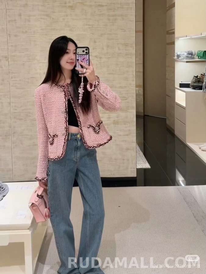 샤넬 샤넬 트위드 배색 롤링 자켓 상세 이미지