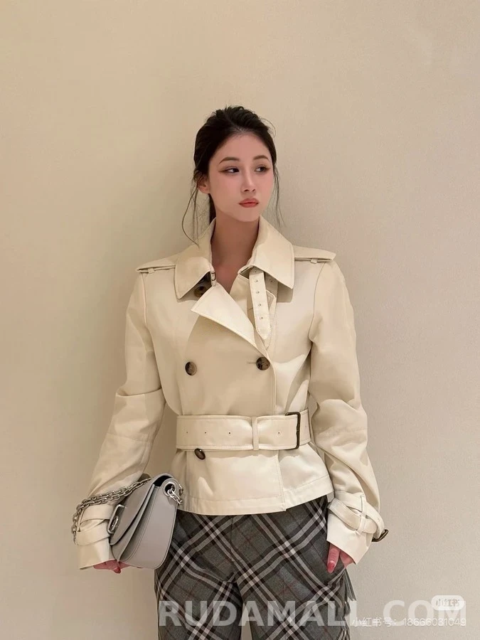 버버리 버버리 더블 브레스트 쇼트 트렌치 자켓 상세 이미지