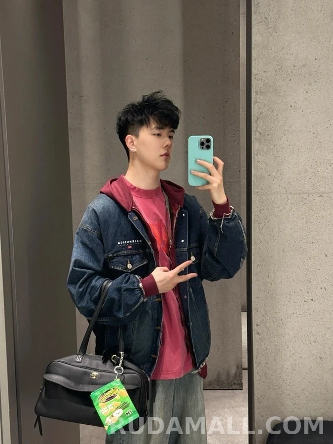 발렌시아가 발렌시아가 데님 후드 맨투맨 상세 이미지