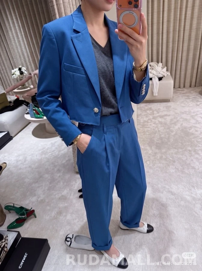 샤넬 샤넬 클라인 크롭 자켓 상세 이미지